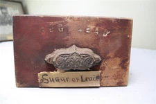 Antique general store drawer, "sugar of lead", Eastlake drawer or bin pull