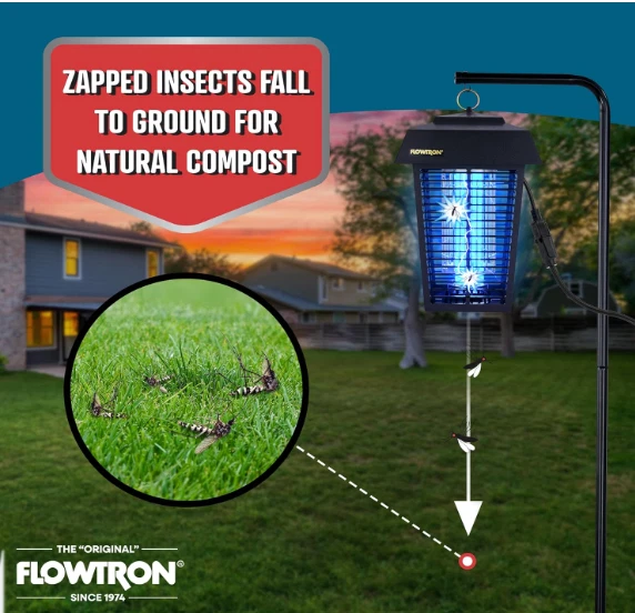 Flowtron Bug Zapper, 1 Acre of Outdoor Coverage with Powerful 40W Bulb & 5600V - Image 3 of 4