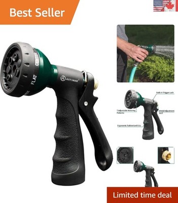 Durable Metal Garden Hose Spray Nozzle with 7 Functions - Easy Grip Design