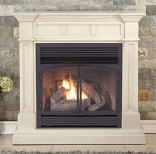 Duluth Forge Dual Fuel Ventless Gas Fireplace 32,000 BTU, Remote Control
