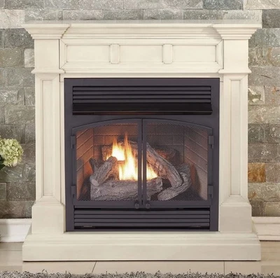 Duluth Forge Dual Fuel Ventless Gas Fireplace 32,000 BTU, Remote Control