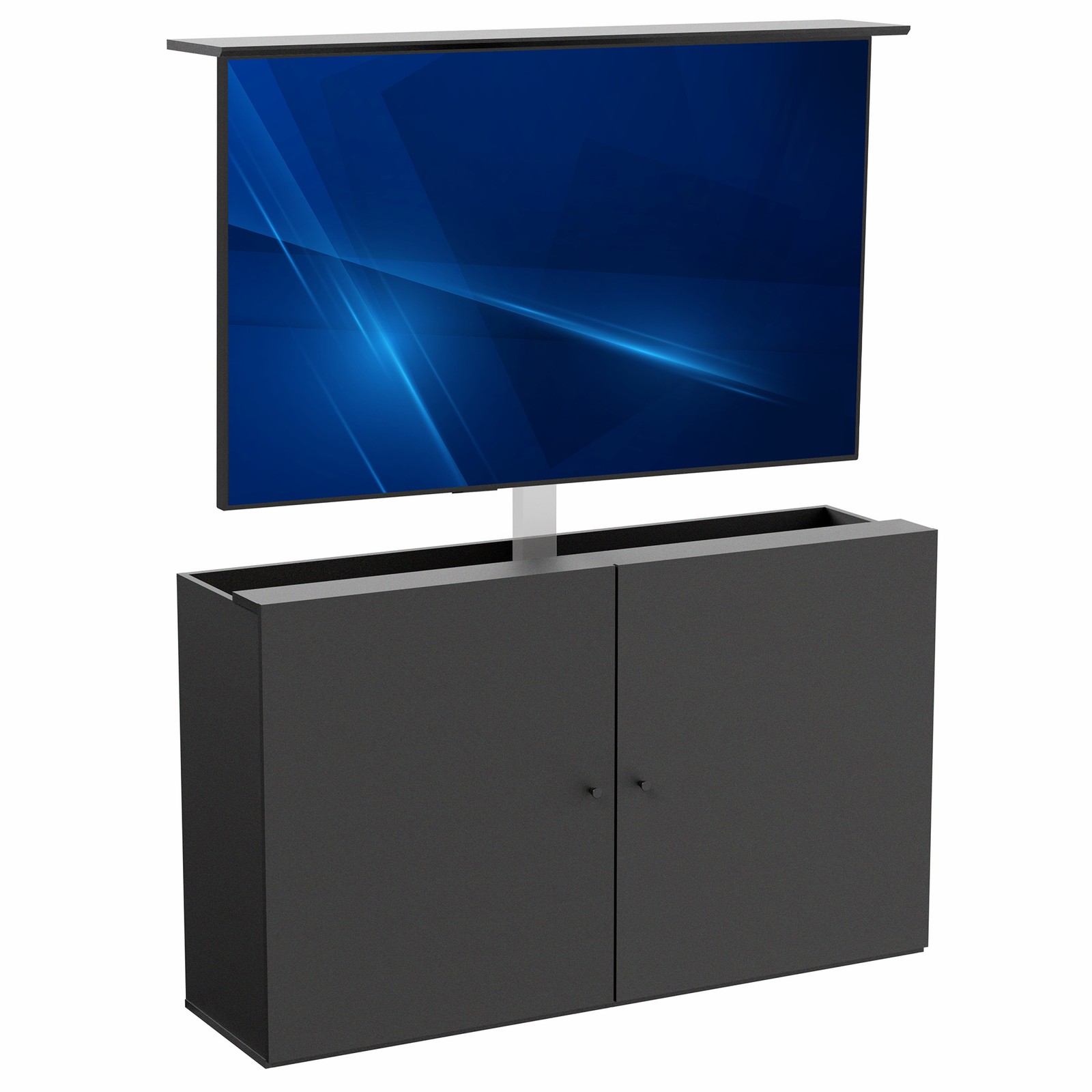 VIVO Black TV Cabinet with Motorized Vertical Lift, Holds 32 to 55 inch TVs