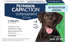 6 Tablets PetArmor Oral Flea Medication Pills For Dogs Medium & Large Dog.******