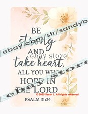 Metal Sign Be Strong And Take Heart Bible Verse Decor