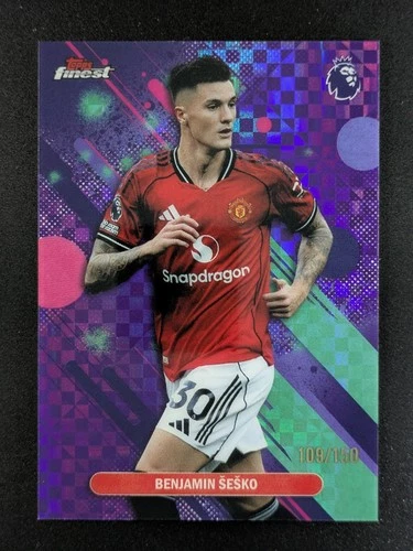 2025-26 Topps Finest EPL BENJAMIN SESKO 109/150 Purple Checkerboard Common #67