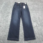 Judy Blue Jeans Womens 7/28 Blue Wide Leg High Rise Short Inseam 28x31* NWT