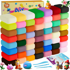 Air Dry Clay Kit,56 Colors Modeling Magic Clay for Kids,Diy Classroom Bulk Start