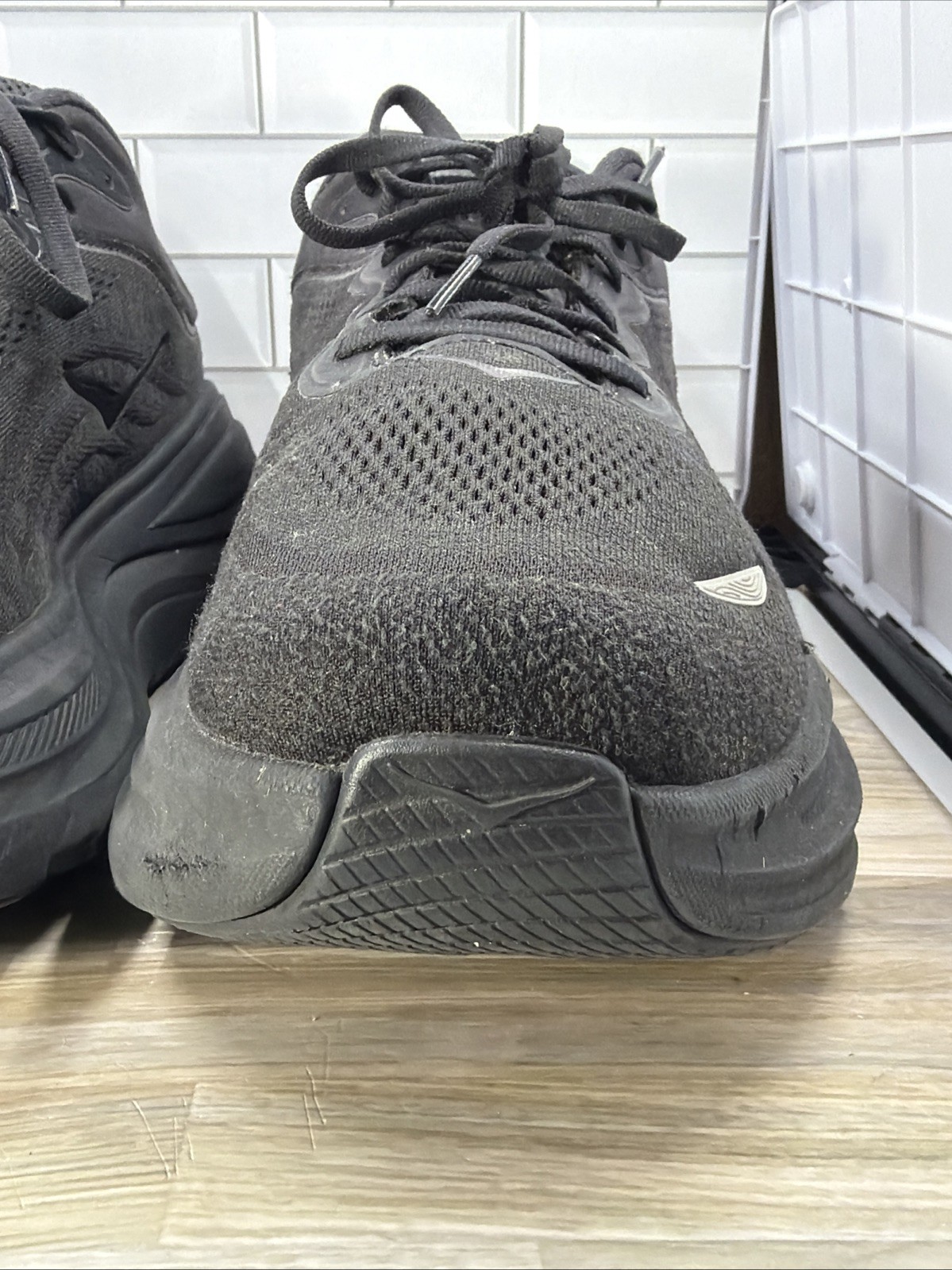 HOKA Bondi 9 Triple Black  mens Size 13 4E - X-wide- Hoka One One Good Cond thumbnail 5