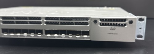 Cisco WS-C3850-12XS-E 12-port 10GB SFP+ IP Services Network Switch /w 2 x PSU - Picture 3 of 5