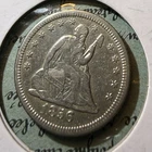 1856 -O Mint Silver Seated Liberty Quarter