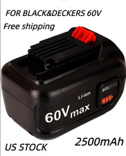 FOR BLACK DECKERS 60V MAX Replace Battery Li-Ion 2.5Ah LBX1560-LBX2560 US