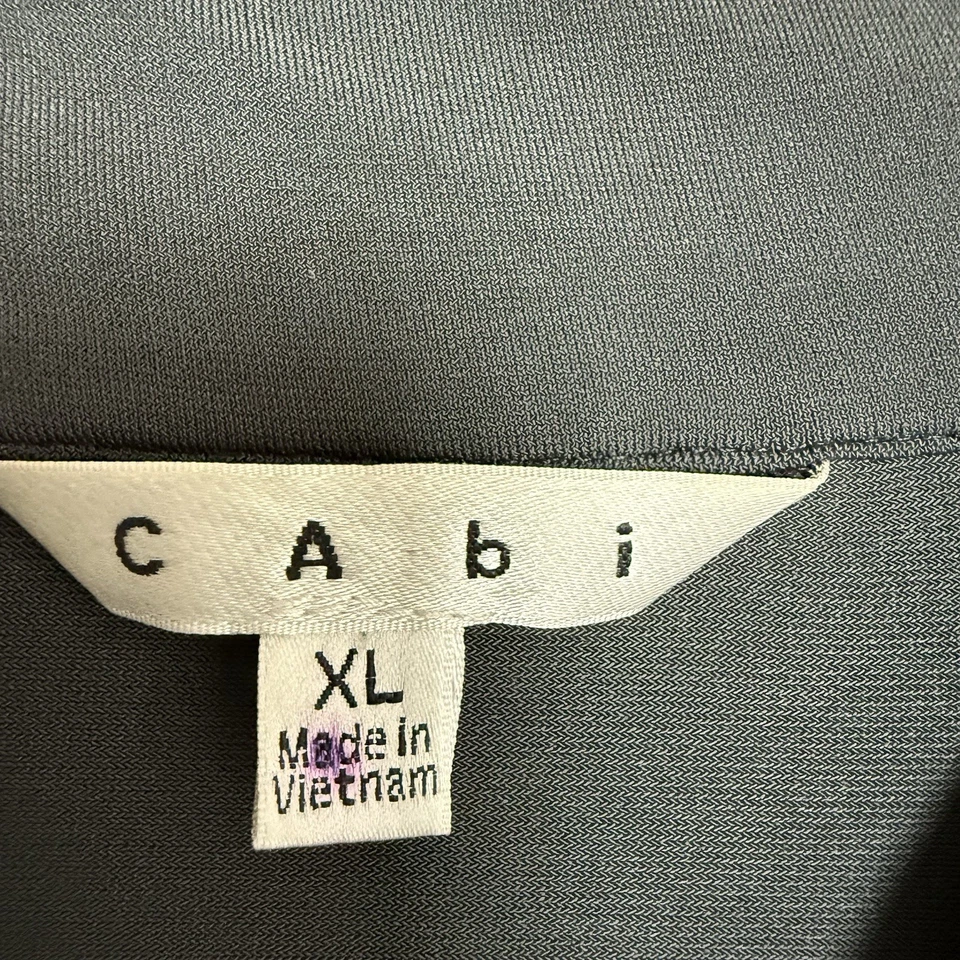 Chaqueta deportiva CAbi Tech para mujer XL cremallera frontal gris bolsillos elásticos #406 Foto 4 de 4