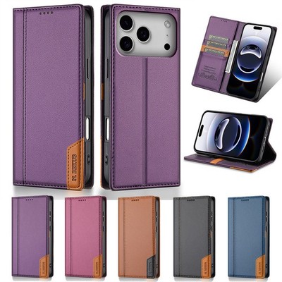 Case für iPhone Air 17 Pro Max 16 15 14 13 12 11 SE Handyhülle Flip Tasche Cover