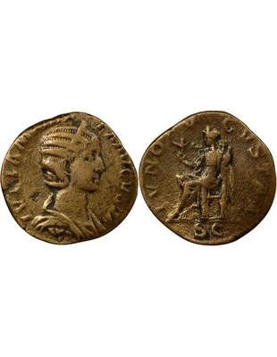 Rome Empire Julia Mamée - Sesterce, Junon Assise - 231 Rome - Photo 1/3