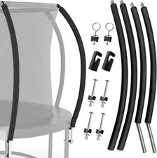 2 Sets Universal Trampoline Replacement Curved Net Pole, Curved Poles Kit for 10