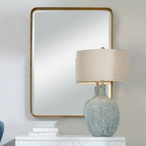 Uttermost Crofton Antiqued Gold Leaf 30" x 40" Wall Mirror - Picture 1 of 7