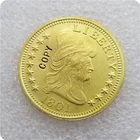 1801 Golden Draped Bust Eagle Ten Dollars Coin Contemporary Copy