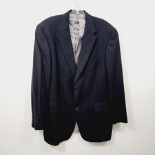 Hart Schaffner Marx Gold Trumpeter Black Blazer Herringbone Single-Breast 43L
