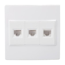 ｀Cat 6 Ethernet Wall Plate 3 Port Female To Female Wall Plate Intern New