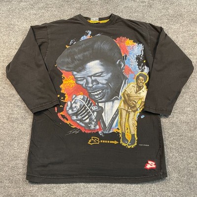 Vintage 2007 Stadus James Brown Denzel Black Power Shirt XL 23x30 Black