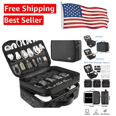 Shockproof Travel Electronic Organizer for DJs - Compact with Unique Pattern