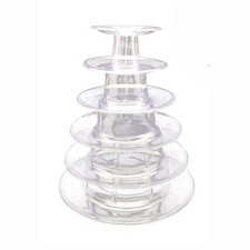 6 Tier Macaron Tower Cupcake Stand Plastic Dessert Display Wedding Party