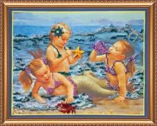 Bead Embroidery Kit "Mermaids" Stitching Handmade Beadwork