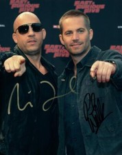 Paul Walker Vin Diesel autographed 8x10 Picture signed Photo and COA