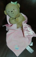 Carters Child of Mine Monkey Pink Lovey Rattle Security Blanket Sweet Cupcake