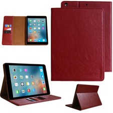 Premium Echt Leder Cover für Apple iPad 2 3 4 Tablet Schutzhülle Case Tasche rot