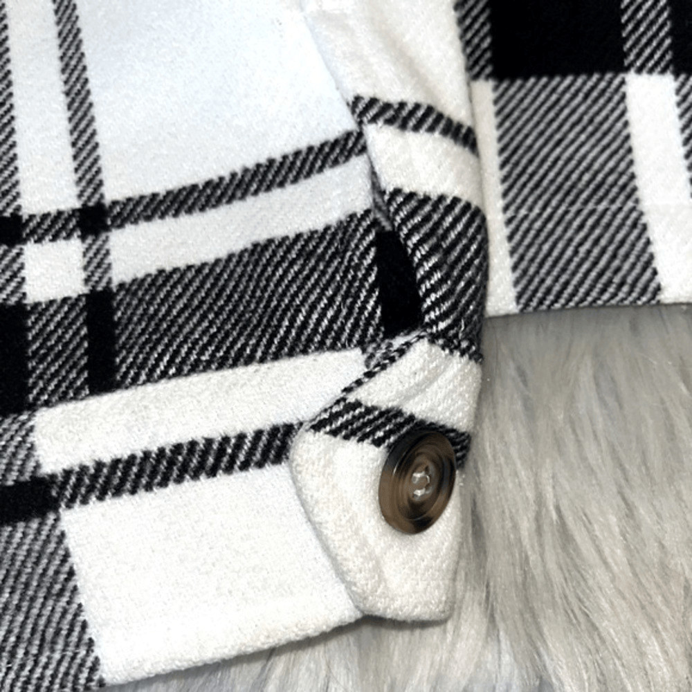 Love Tree Button Down Plaid Heavy Shacket - image 4