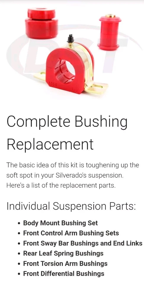 Energy Suspension Bushing Replacement Kit Chevrolet Silverado 2500 HD 4WD 2008 - Image 3 of 4