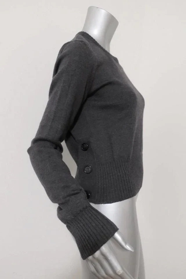 Пуловер Saint Laurent свитер уголь размер 38 на боковых пуговицах - Изображение 3 из 4