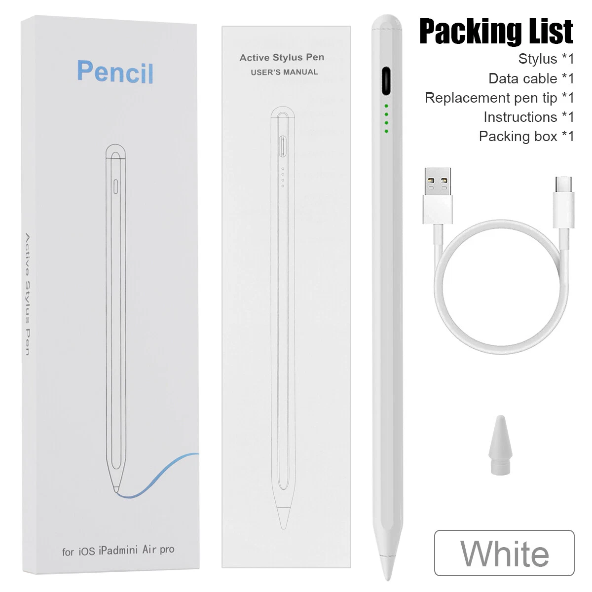 Stylus Pen Fr Apple Stylus Pencil iPad 10/9/8/7/6th Gen Air 5/4/3 iPad Pro 18-24 Stylus Pen Fr Apple Stylus Pencil iPad 10/9/8/7/6th Gen Air 5/4/3 iPad Pro 18-24
