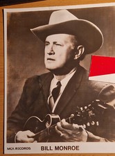Bill Monroe 20 x 25 cm Muzyka country MCA Records Autograf ORYGINALNY