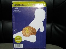pattern simplicity 1839 US small medium large easy diaper cover 6-18 mo or doll