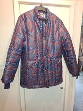 Ladies Beaver Of Bolton Paisley Quilted Rainproof Jacket Coat Size 36