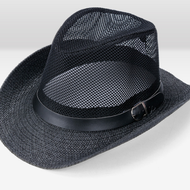 Chapeau Panama Pour Homme En Maille Respirante, Large Bord, Taille Unique - Neuf Avec étiquettes, Idéal été