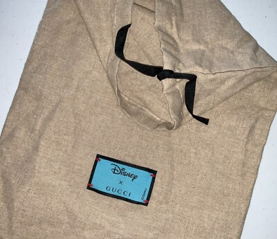 Gucci Disney Dust Bag 17 x11  Shoes Drawstring Cotton Storage Travel