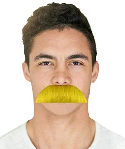 🎭 Disfraz De Halloween 2 Piezas – Bigote Y Cejas Amarillas Con Goma, Accesorios De Cosplay Y Fiesta De Disfraces Para Adultos Y Niños