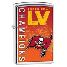 Zippo Lighter: Super Bowl LV, Tampa Bay Buccaneers - High Polish Chrome