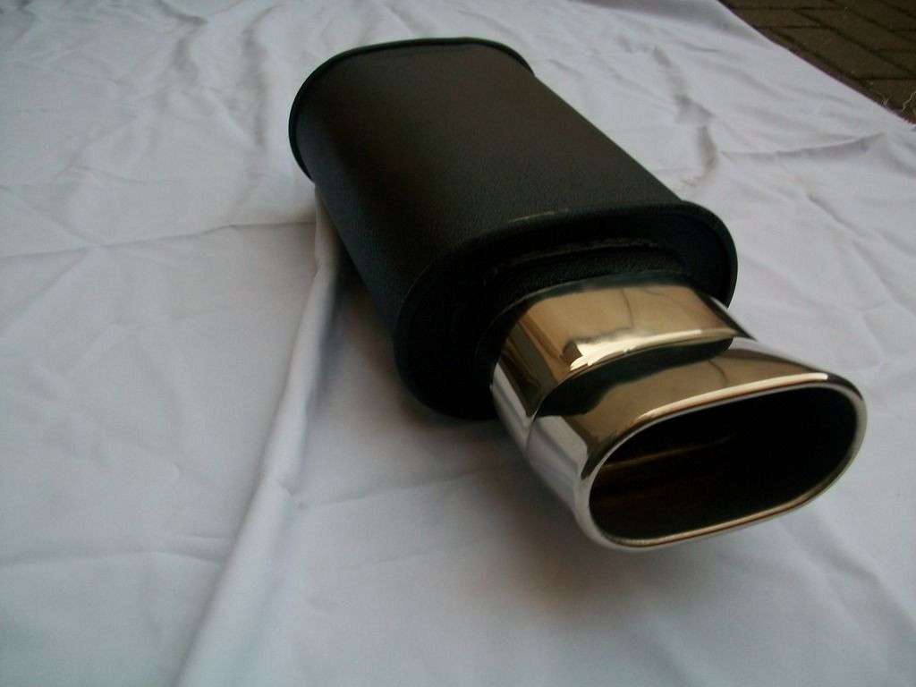UPSWET LETTER BOX STAINLESS STEEL TIP PERFORMANCE EXHAUST MUFFLER BACK BOX MC005