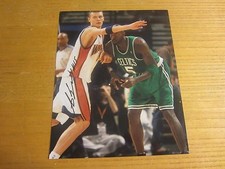 Andris Biedrins Autographed 8X10 Photograph NBA Basketball Golden State Warriors