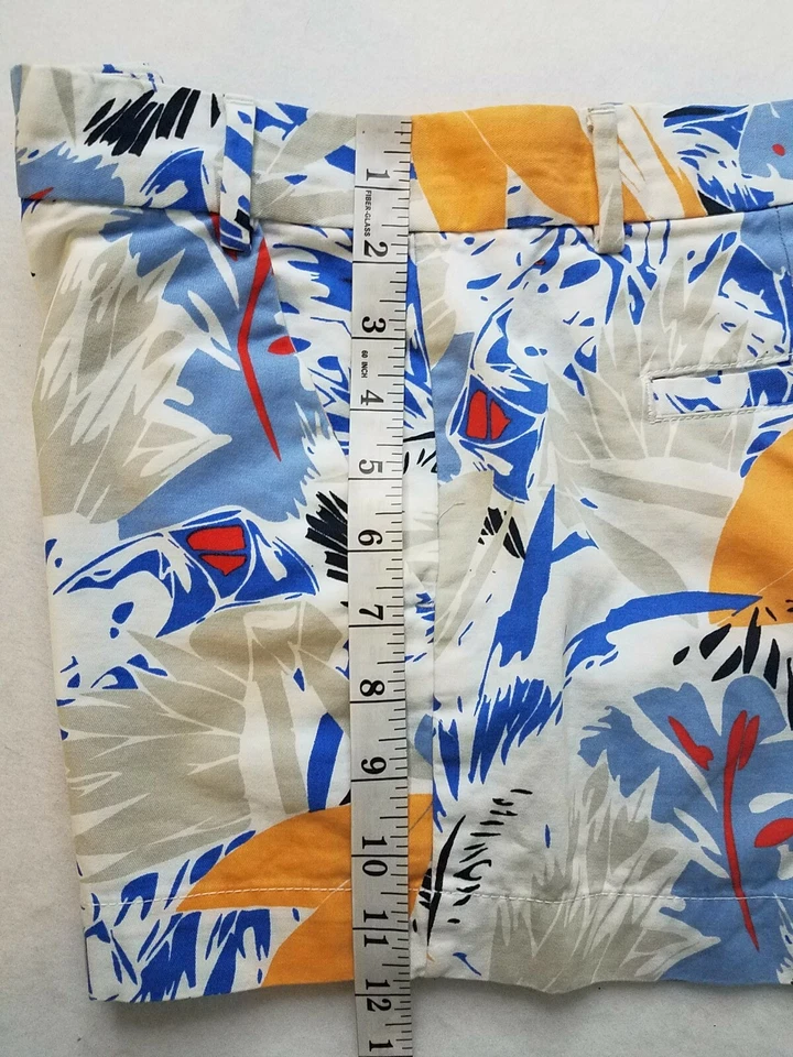 Шорты Khakis By GAP женские размер 4 белые синие китайские солнечные с гавайскими карманами - Изображение 3 из 4
