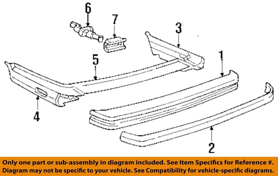 Completo con soportes tiene daños parachoques trasero OEM 1984 1988 BMW 325E Foto 3 de 4