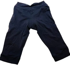 Sheila Moon Padded Cycling Pants Leggings Womens XL Black Fleece Crossover Capri