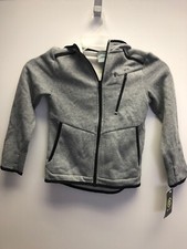 C9 Champion Boy's Victory Fleece Full Zip Hoodie Sweatshirt Jacket Dk Gray Sz XS