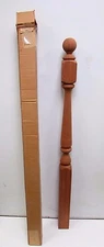 SOLID MAHOGANY 58" X 3-1/2" STARTING NEWEL STAIR RAIL BANISTER POST **NIB**