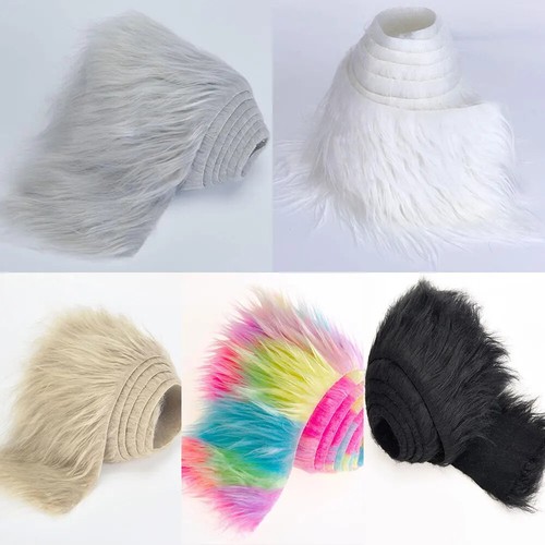 1.5M Faux Fur Strips Ribbon 9cm Edge Trim Sewing Clothing Cuffs Craft Decoration - Picture 7 of 12