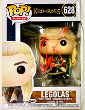 Orlando Bloom Legolas Signed Funko Pop #628 Lord of the Rings BAS Witness Red